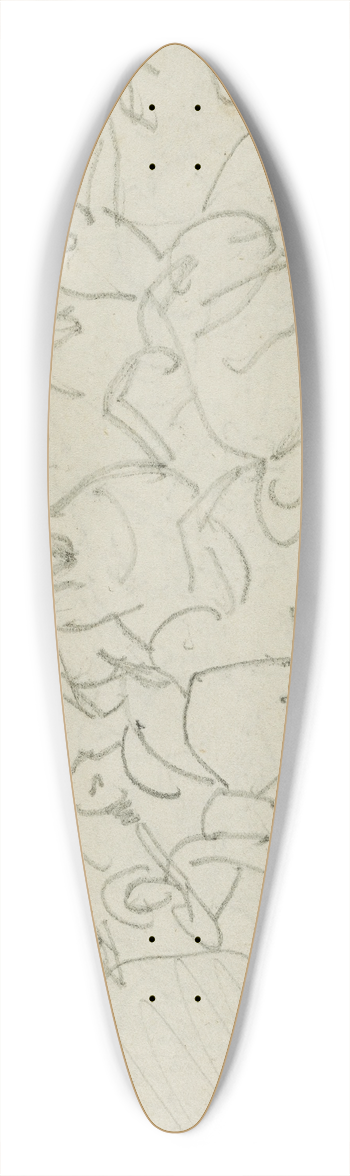 Thodore Gricault - Cavalry battle 39.3 inch art pintail longboard deck