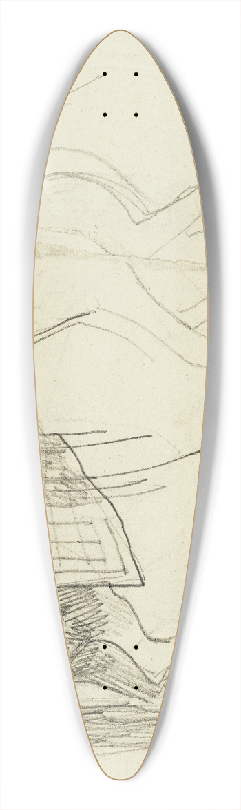 Thodore Gricault - Horse Studies 39.3 inch art pintail longboard deck