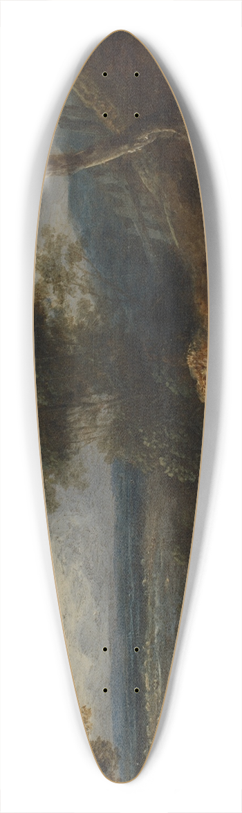 Thomas Barker - Small Landscape 39.3 inch art pintail longboard deck