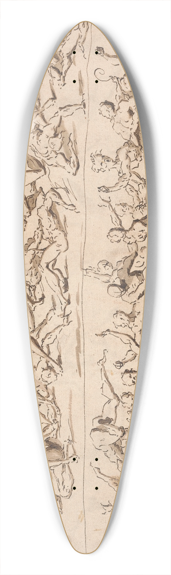 Thomas Carwitham - Figure studies 39.3 inch art pintail longboard deck