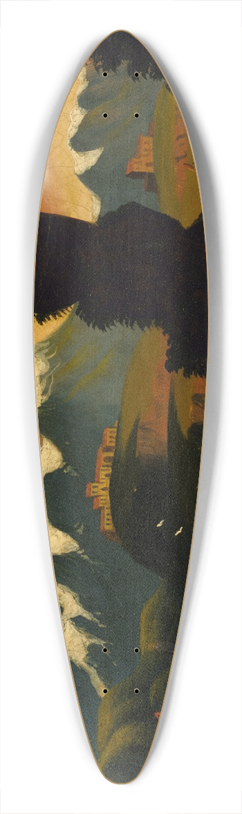Thomas Chambers - Landscape 39.3 inch art pintail longboard deck