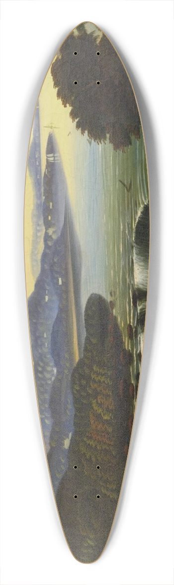 Thomas Chambers - Niagara Falls Viewed from Goat Island 39.3 inch art pintail longboard deck