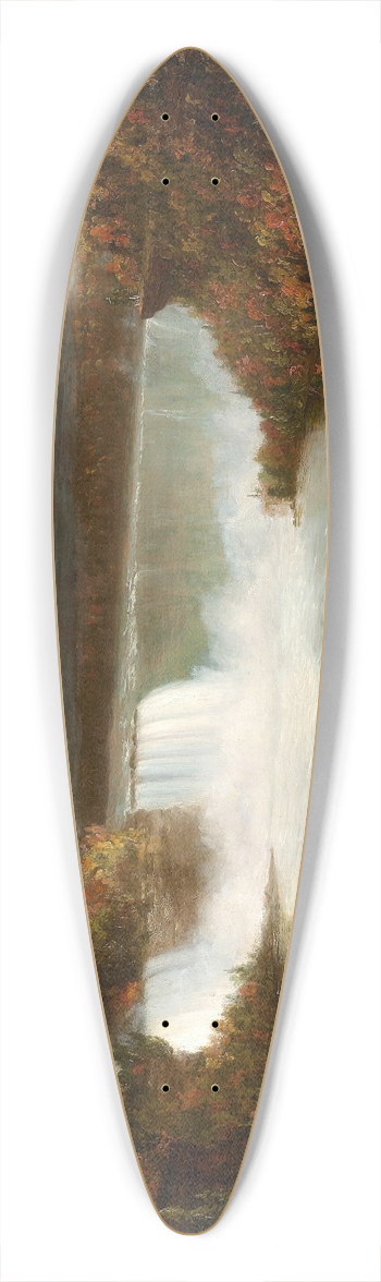 Thomas Cole - Distant View of Niagara Falls 39.3 inch art pintail longboard deck