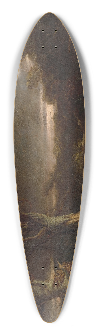 Thomas Cole - Tornado in an American Forest 39.3 inch art pintail longboard deck