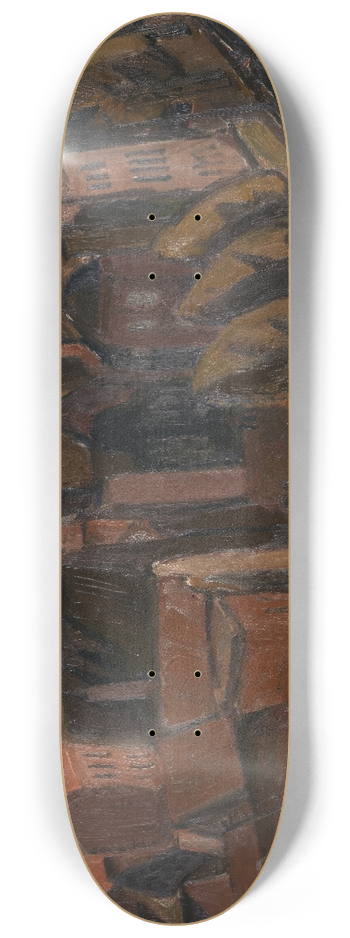 Gustave De Smet - The Green Dome Church in Amsterdam 8.25 inch art skate deck