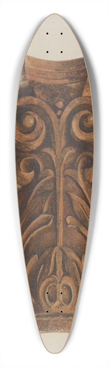 Thomas Dooley - Leaf and Scroll 39.3 inch art pintail longboard deck