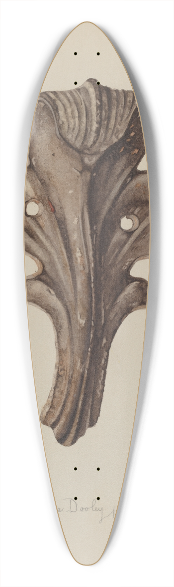 Thomas Dooley - Ornamental Iron Leaf 39.3 inch art pintail longboard deck