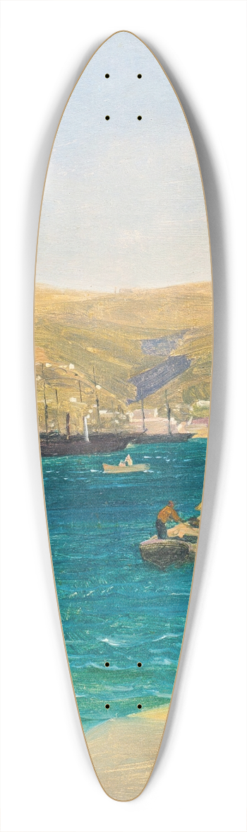 Thomas Ender - The Harbour, Trieste 39.3 inch art pintail longboard deck