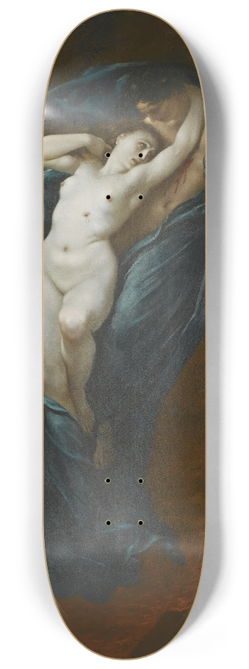 Gustave Dor - Paolo and Francesca da Rimini 8.25 inch art skate deck