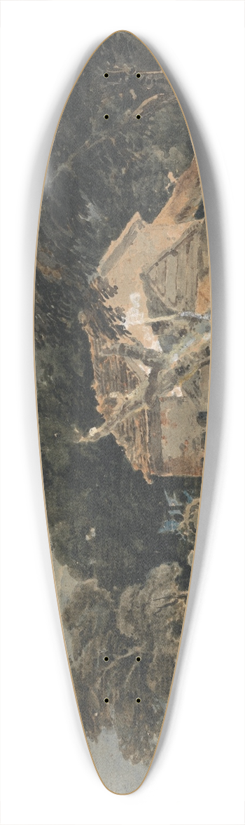 Thomas Girtin - A Devonshire Farm 39.3 inch art pintail longboard deck