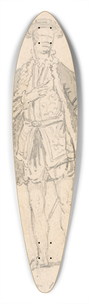 Thomas Girtin - Figure Costume Study of Edward VI in 1550 39.3 inch art pintail longboard deck