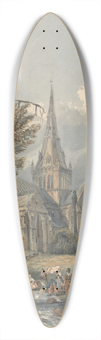 Thomas Girtin - Glasgow Cathedral 39.3 inch art pintail longboard deck