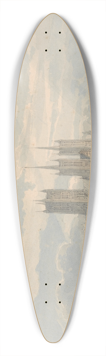 Thomas Girtin - Lincoln Cathedral 39.3 inch art pintail longboard deck