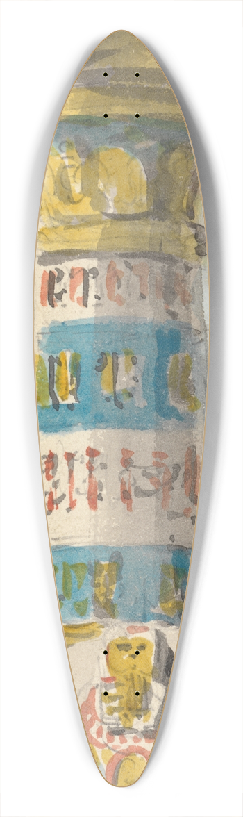 Thomas Grieve - Design for an Egyptian Column 39.3 inch art pintail longboard deck