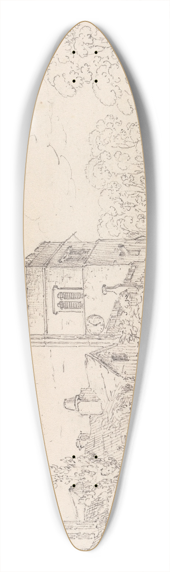 Thomas Hastings - Cheshunt Church, 23 May 1814 39.3 inch art pintail longboard deck