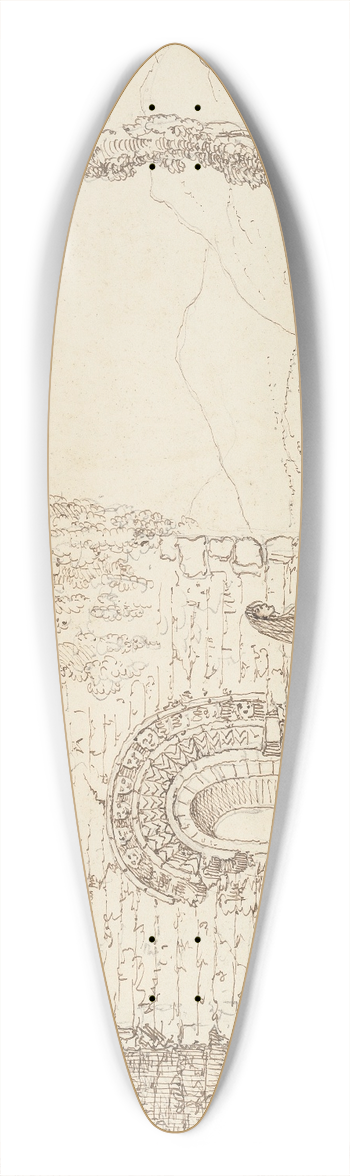 Thomas Hastings - Innisfallen Abbey, 4 September 1841 39.3 inch art pintail longboard deck