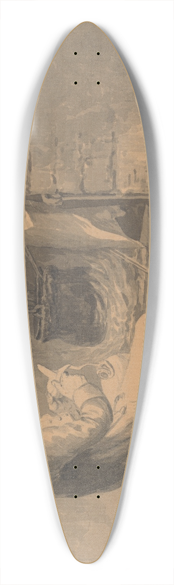 Thomas Hearne - The Welsh Curate 39.3 inch art pintail longboard deck