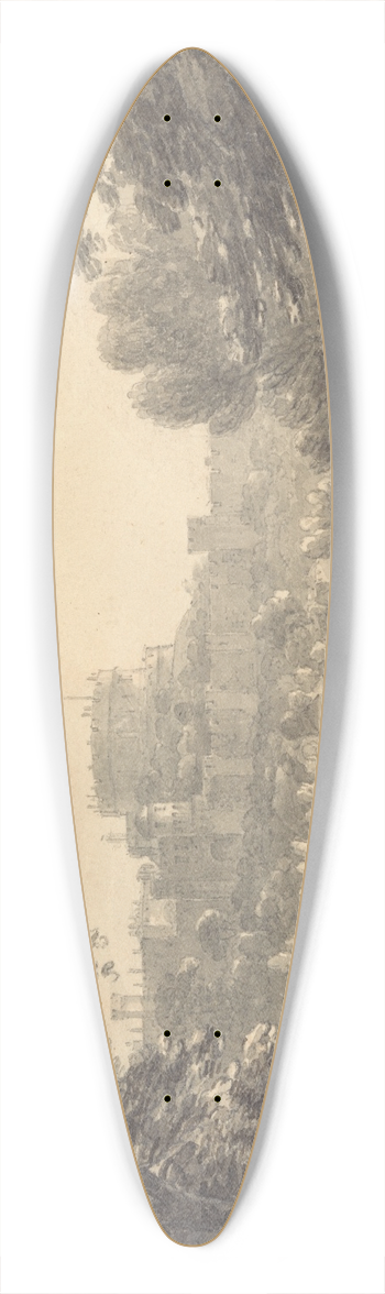 Thomas Hearne - Windsor Castle from the Eton Playing Fields 39.3 inch art pintail longboard deck