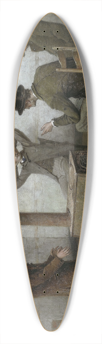 Thomas Hicks - A Friendly Warning 39.3 inch art pintail longboard deck