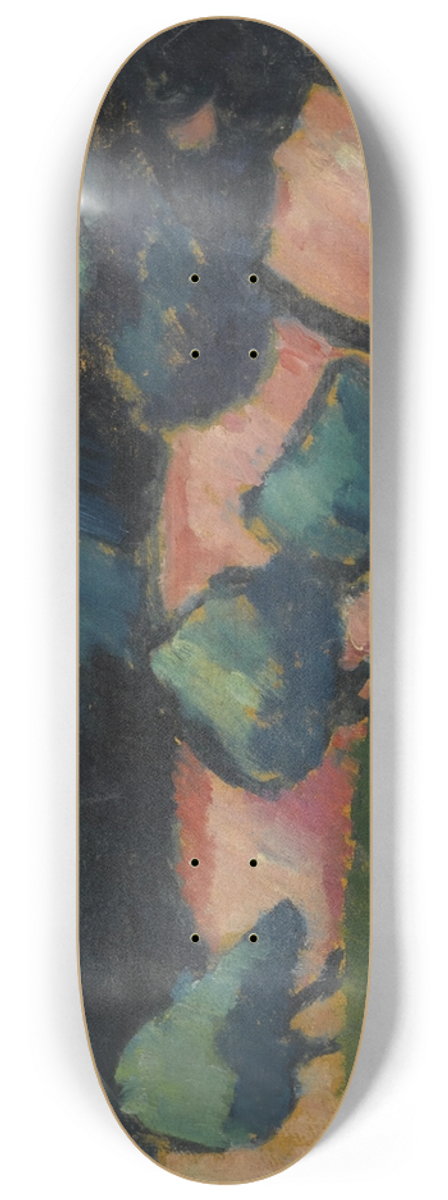 Alexej von Jawlensky - Bume und Dnen in Prerow (Trees and dunes in Prerow) 8.25 inch art skate deck