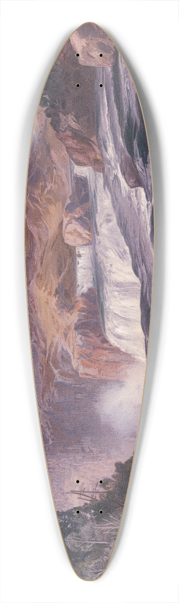 Thomas Moran - Great Falls of Snake River, Idaho Territory 39.3 inch art pintail longboard deck