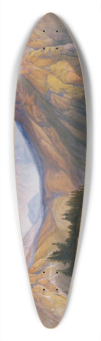 Thomas Moran - Lower Yellowstone Range 39.3 inch art pintail longboard deck