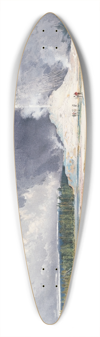 Thomas Moran - Old Castle Geyser 39.3 inch art pintail longboard deck