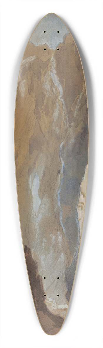 Thomas Moran - Toltec Gorge and Eva Cliff from the West, Colorado 39.3 inch art pintail longboard deck