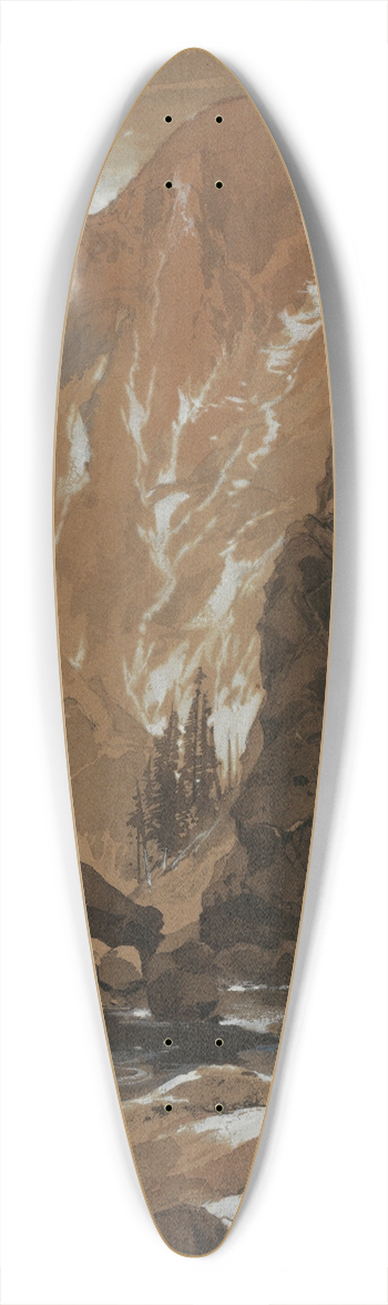 Thomas Moran - Toltec Gorge, Colorado 39.3 inch art pintail longboard deck
