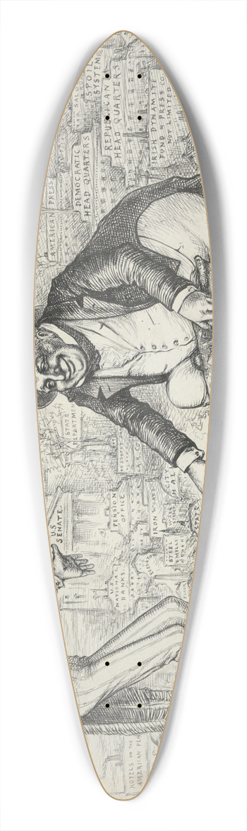 Thomas Nast - English Syndicate (BritishGold) 39.3 inch art pintail longboard deck
