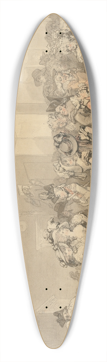 Thomas Rowlandson - Box-Lobby Loungers 39.3 inch art pintail longboard deck