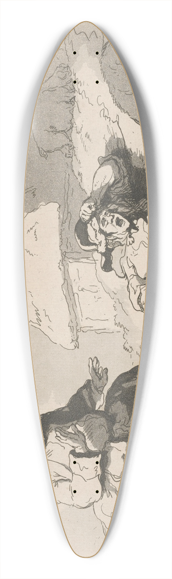 Thomas Rowlandson - Simon & Iphigenia 39.3 inch art pintail longboard deck