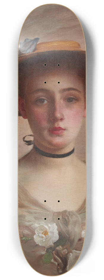 Gustave Jean Jacquet - Portrait of a Young Woman 8.25 inch art skate deck