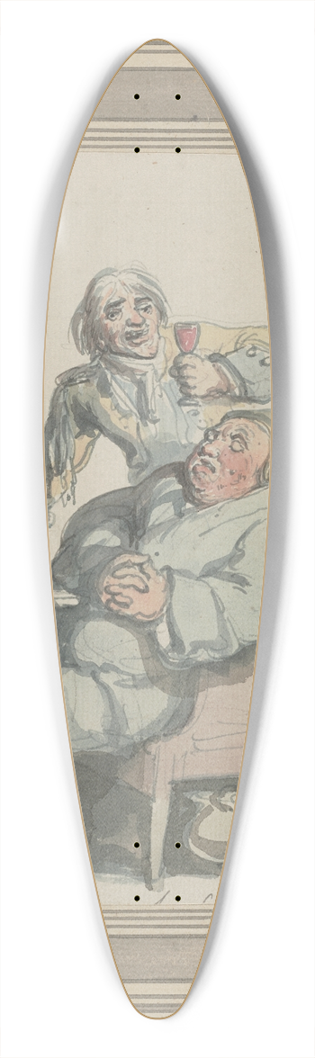 Thomas Rowlandson - Stolen wine 39.3 inch art pintail longboard deck