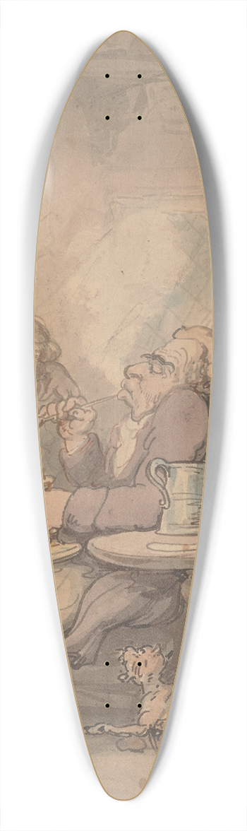 Thomas Rowlandson - The man In position 39.3 inch art pintail longboard deck