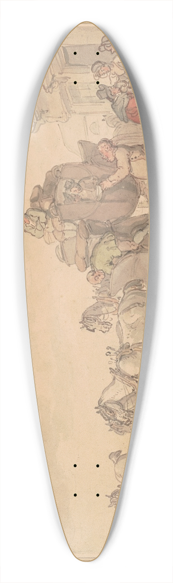 Thomas Rowlandson - The Ship Inn 39.3 inch art pintail longboard deck
