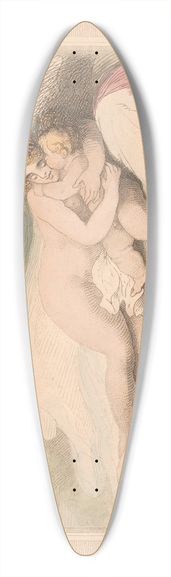 Thomas Rowlandson - Venus embracing Cupid 39.3 inch art pintail longboard deck