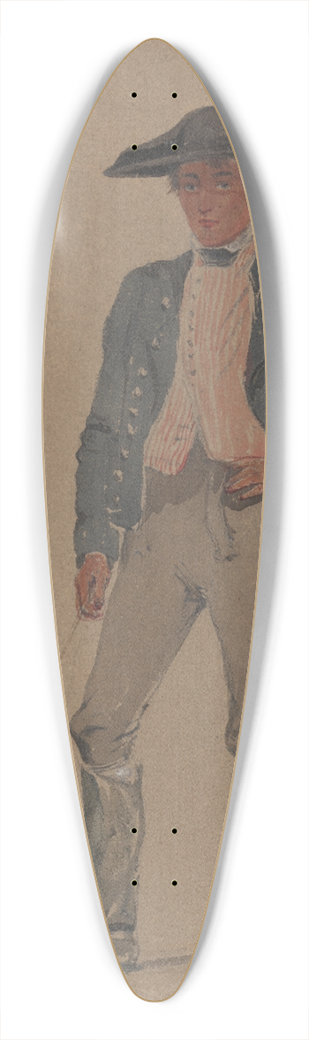 Thomas Sewell Robins - A Postilion 39.3 inch art pintail longboard deck