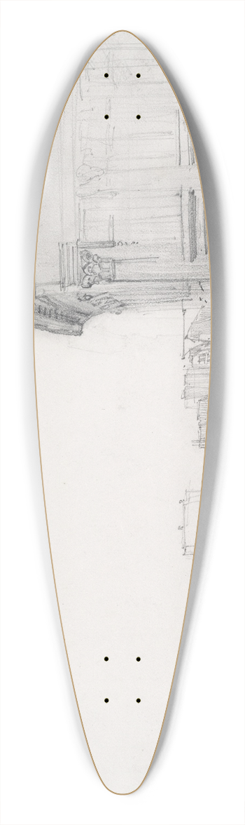 Thomas Shotter Boys - Ile de la Cit from the Institut, Paris 39.3 inch art pintail longboard deck