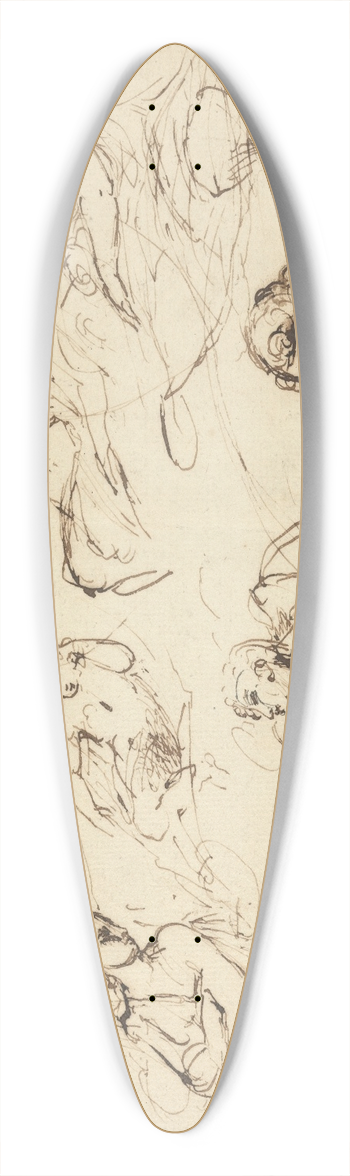 Thomas Stothard - Study for Telemachus 39.3 inch art pintail longboard deck