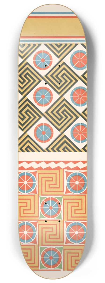 Gustave Jquier - 38. Plafond du Tombeau Danna (n 81), 39. Plafond du Tombeau de Senmout (n 71) 8.25 inch art skate deck