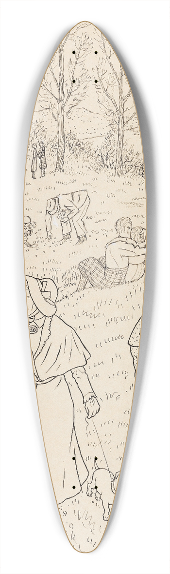Thomas Theodor Heine - Epilog 39.3 inch art pintail longboard deck
