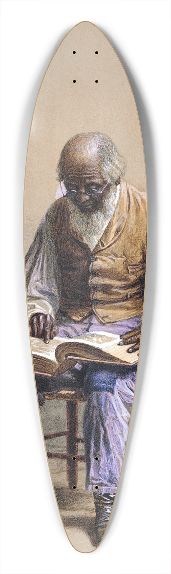Thomas Waterman Wood - Reading the Scriptures 39.3 inch art pintail longboard deck
