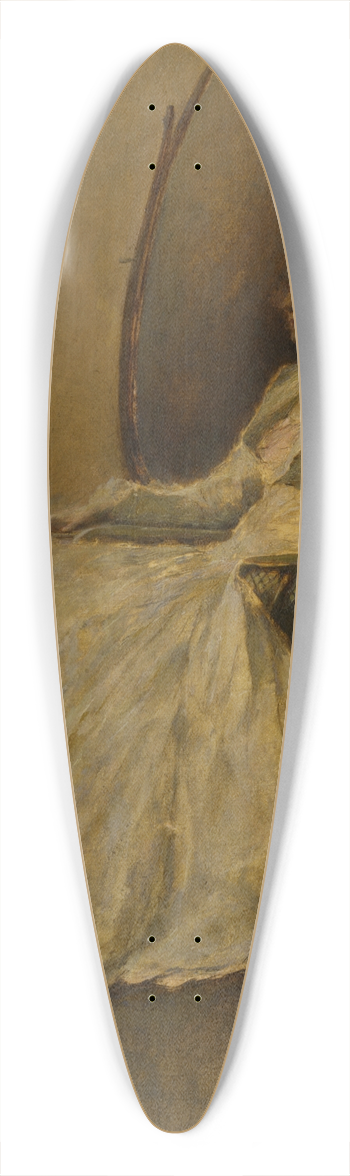 Thomas Wilmer Dewing - Lady in White (No. 1) 39.3 inch art pintail longboard deck