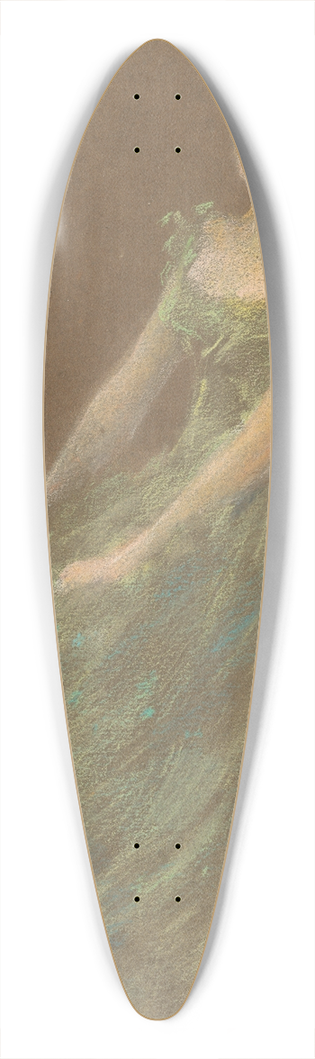 Thomas Wilmer Dewing - The Green Dress 39.3 inch art pintail longboard deck