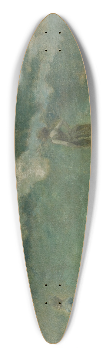 Thomas Wilmer Dewing - The Hermit Thrush 39.3 inch art pintail longboard deck