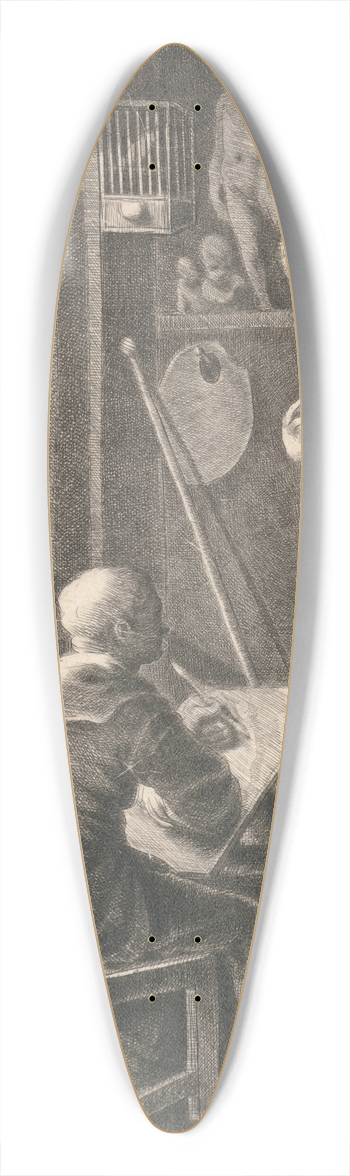 Thomas Worlidge - The Painters Study 39.3 inch art pintail longboard deck