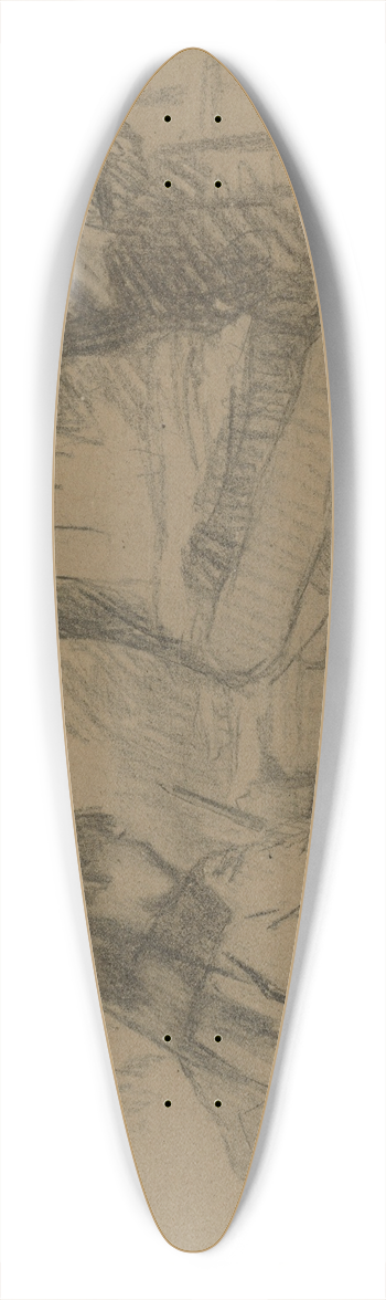 Thrse Schwartze - Letje and Lizzy Ansingh 39.3 inch art pintail longboard deck