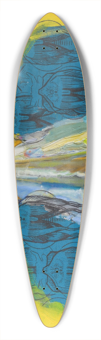 Tiit Psuke - Karjuse r 39.3 inch art pintail longboard deck