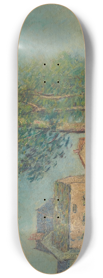Gustave Loiseau - Le Chemin au bord de la rivire 8.25 inch art skate deck